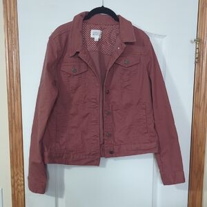 Market & Spruce Pink Jean Jacket Structured Design Tote4